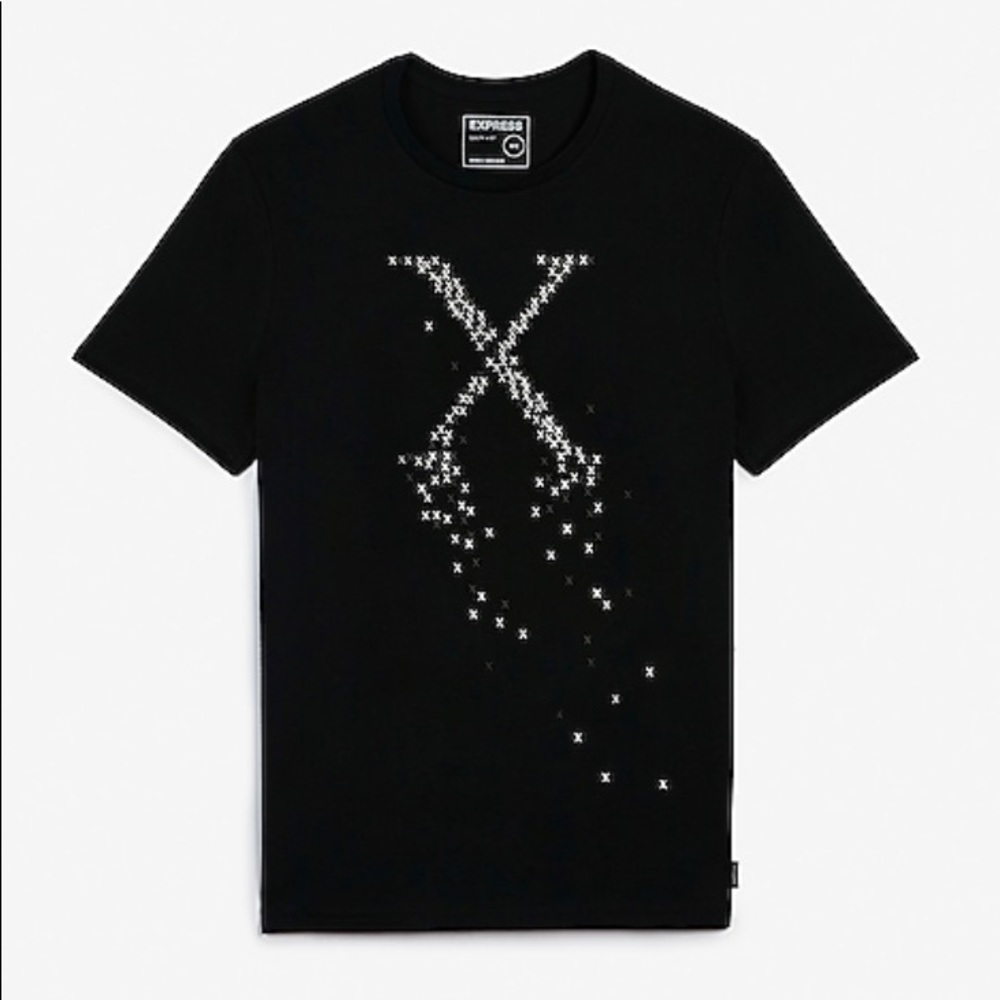 Express Black Fall Away Logo Graphic T-Shirt